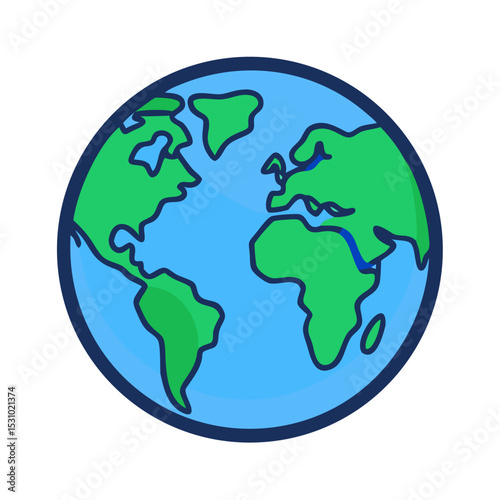 earth globe icon vector