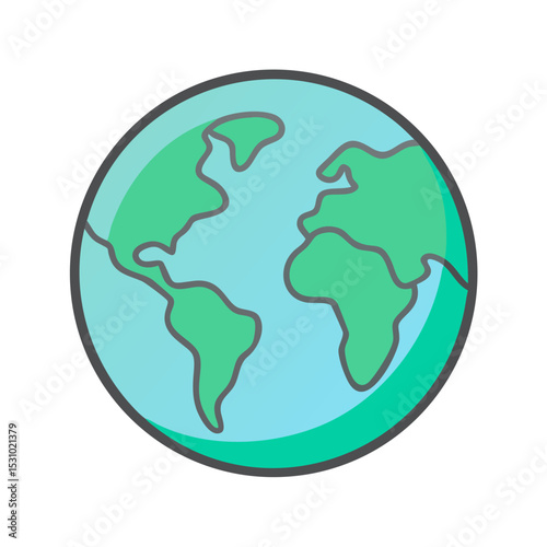 earth globe icon vector
