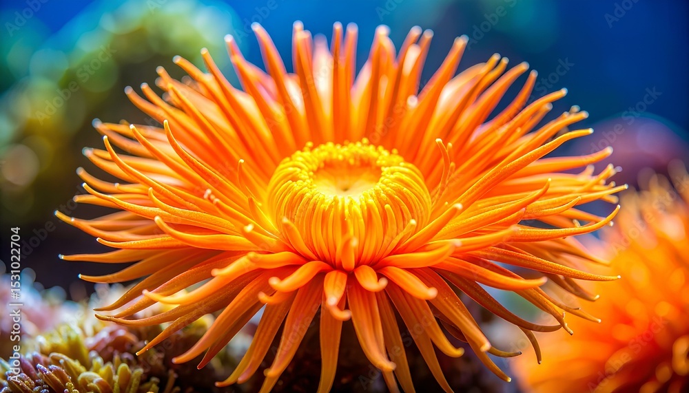 Obraz premium orange sea anemone like a flower