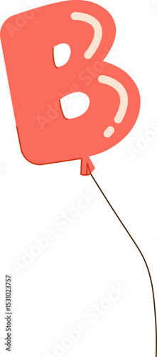 Letter B Shape Balloon