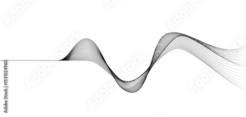 Abstract smooth curved lines Design element Technological background. Futuristic technology concept. Suit for technology, digital, communication, science, music
