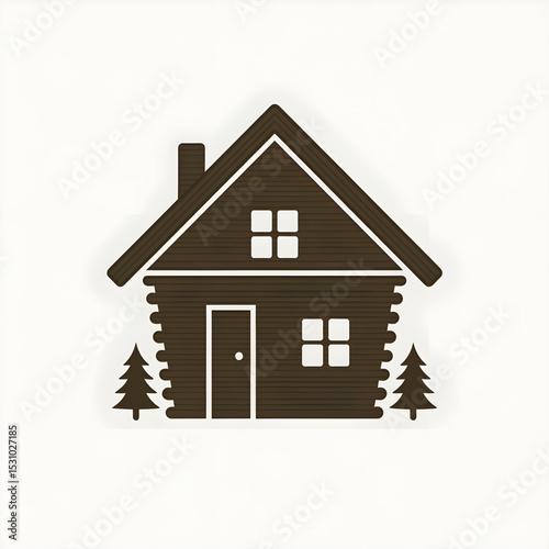 house in the snow and make by wood