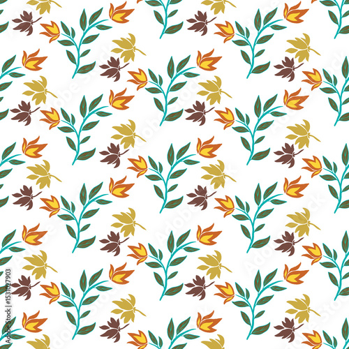 Colorful repeated pattern. Hand-drawn style.