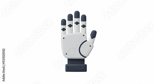 A robotic hand, representing innovation, technology, and the future.