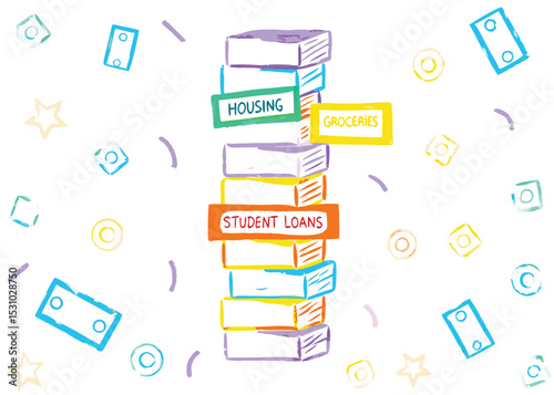A vibrant set of isolated folder icons symbolizes organized business information and digital document management