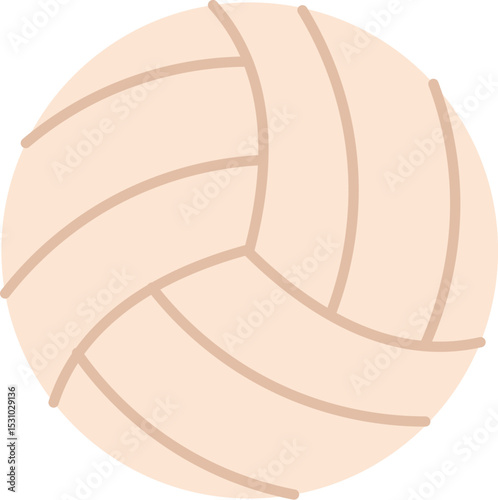 Volleyball with Curved Lines