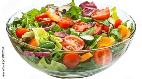 Colorful salad in a glass bowl (1)