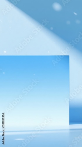 Abstract Blue Gradient with Geometric Shapes