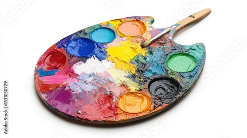 Colorful paint palette