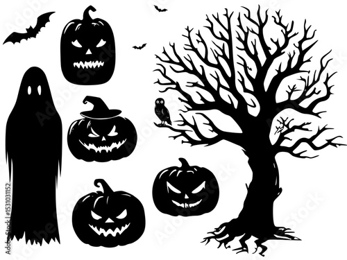 halloween pumpkin set