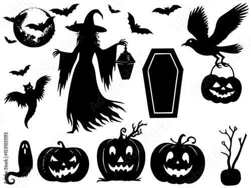 set of halloween icons