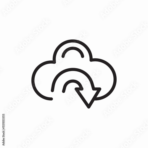 cloud restore
icon vector 