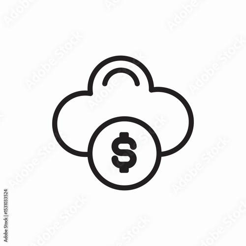⁠cloud service payment
icon vector 