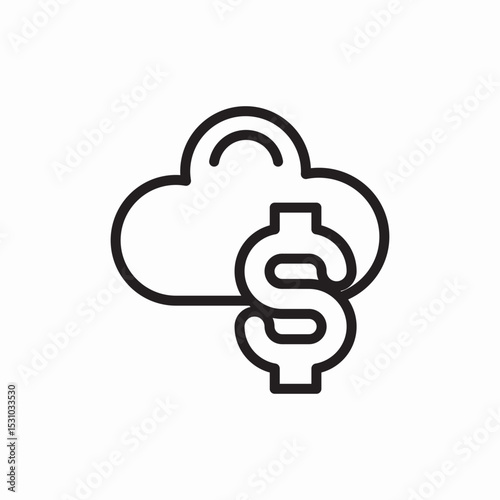 cloud payment icon vector 