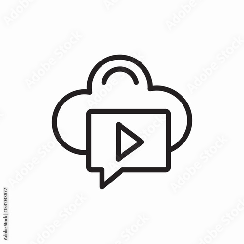 cloud media files
icon vector 