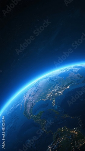 Earth's Curvature Illuminated by the Sun