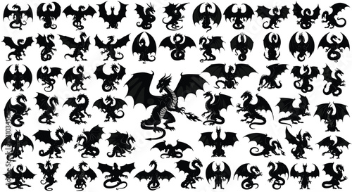 Exploring a Dragon Kingdom: An Abundance of Mythical Creatures in Silhouette Form