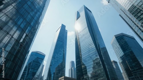 Wallpaper Mural Spectacular View of Modern Skyscrapers in the City, Capturing Architectural Excellence Torontodigital.ca