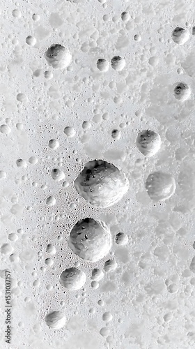 Macro Condensation Texture Abstract Water Droplets in Soft Gray Tones with Detailed Surface