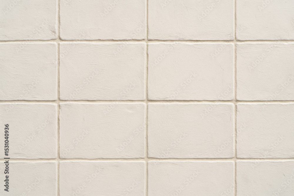 Naklejka premium Textured Tiles: A close-up view reveals a grid of square tiles, exhibiting subtle textures. The uniformity of the pattern creates a visual appeal.
