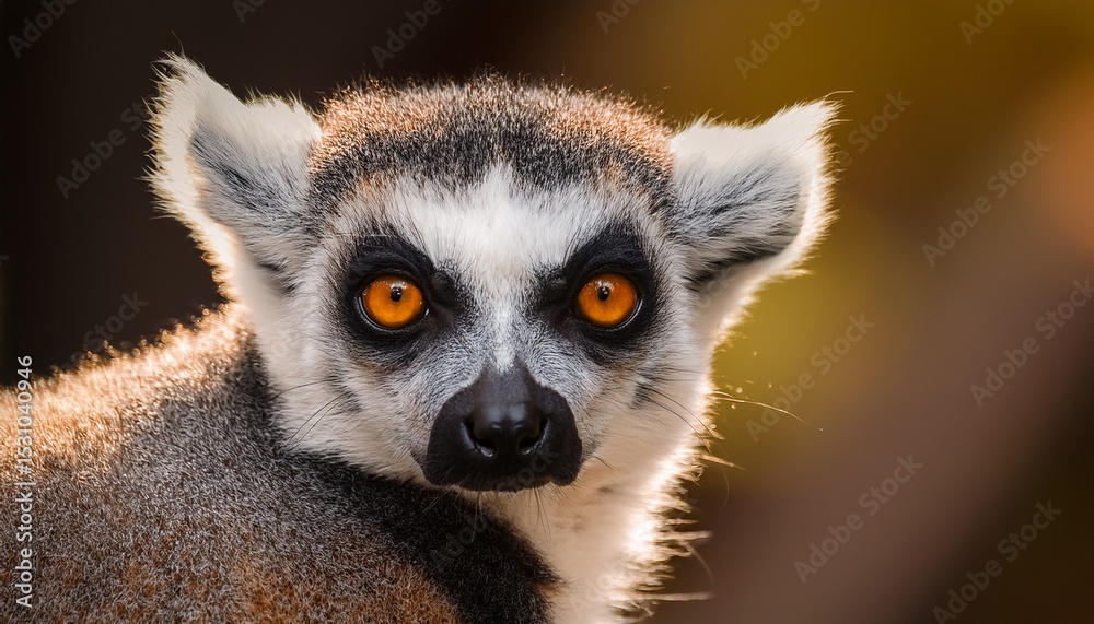 Obraz premium ring tailed lemur lemur catta staring