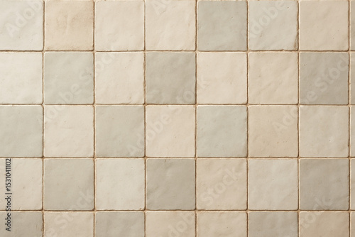 Tiles Wall: The close-up shot of a pristine tile wall highlights the geometric arrangement of squares, a testament to meticulous craftsmanship and clean, modern design.