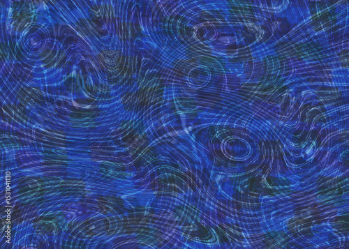 Abstract Blue Swirl Pattern, Water Texture Background