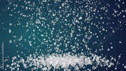 Snow Flakes Winter Background Holiday Animation 4k