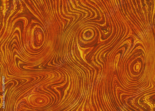 Abstract Swirling Wood Grain Texture, Red Gold Tones