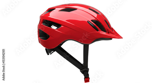 Buy red mountain bike helmet for safety and style cycling gear protective headwear road biking mtb helmet on transparent background