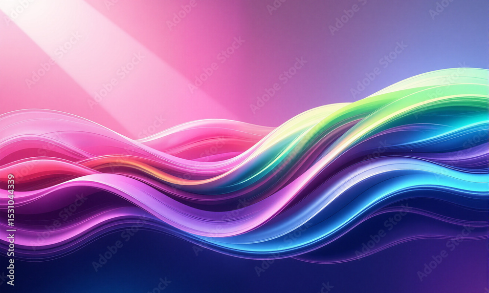 Fototapeta premium Abstract colorful wave lines in flowing motion