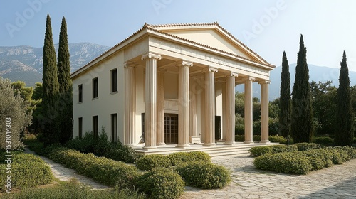 Neoclassical Temple in Greece: Architectural Marvel