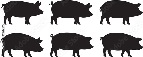 Pigs silhouette
