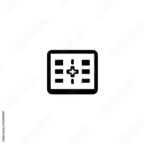 Vector icon of healthcare center facility