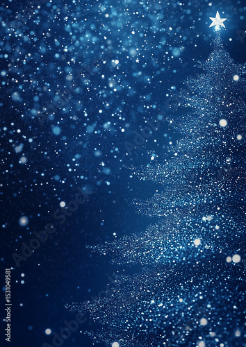 A winter scene with a magical Christmas Tree
