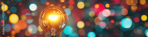 A light bulb with a colorful background symbolizing innovation and smart ideas