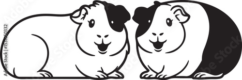 Guinea Pig Silhouette - Minimalist Guinea Pig Design - Guinea Pig Vector - Guinea Pig Illustration.