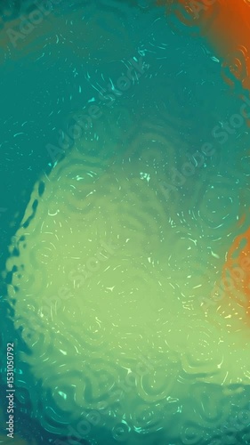 Teal green and orange gradient with waterlogging effect. Suitable for modern abstract backgrounds, web designs, and digital artwork projects.
