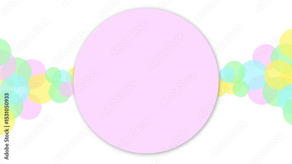 Cute and pop background frame with colorful polka dots
