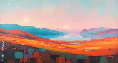 sunset in the mountains