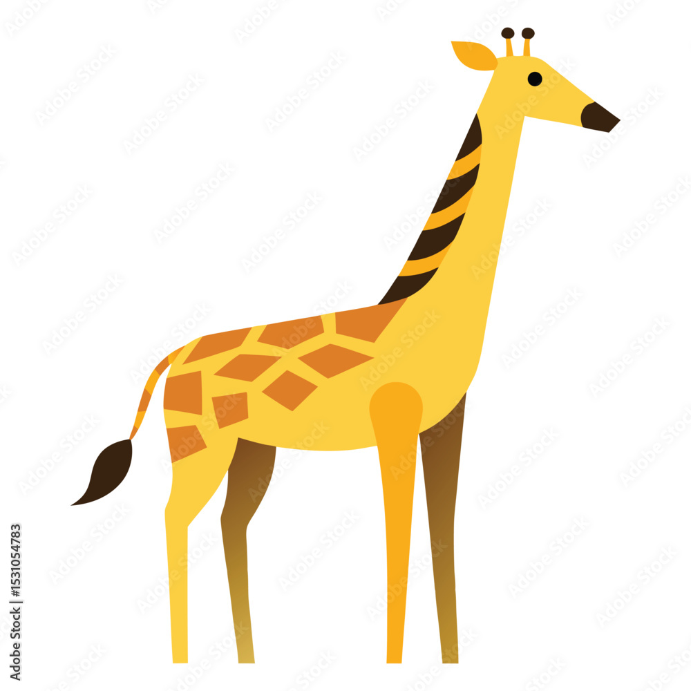 Obraz premium Abstract giraffe with long neck