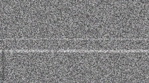 Static TV noise animation video background, no signal loop