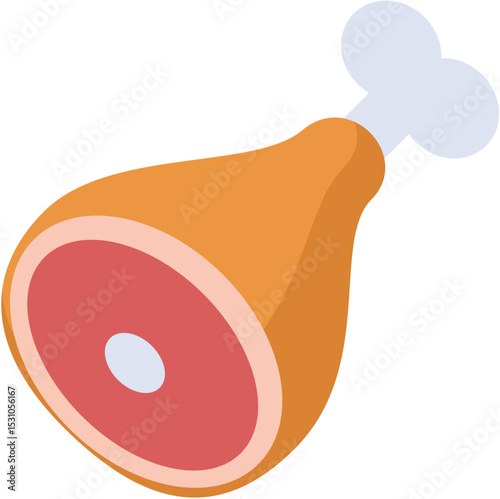 vector illustration of a meat