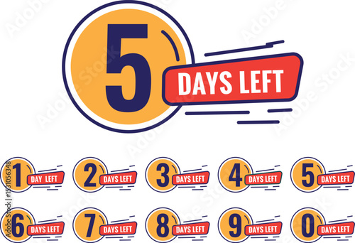 number of days left counter abstract design