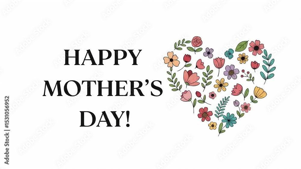 Mothers day heart shaped flower design template Mothers day heart shaped flower design template