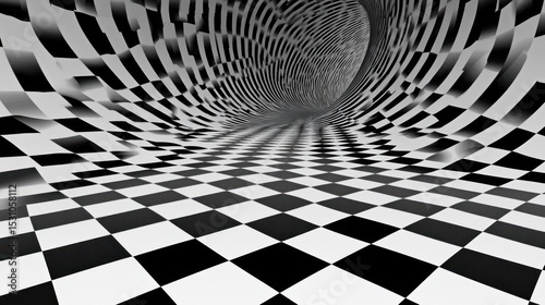Complex visual illusion using gradients and shifting patterns.