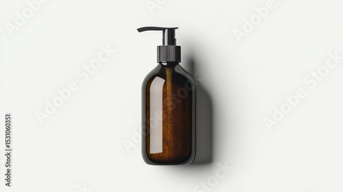 Amber glass bottle with pump