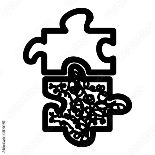 Abstract puzzle connection