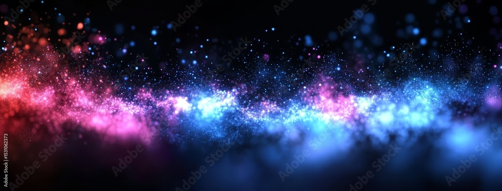 Obraz premium Vibrant Cosmic Dust Cloud with Pink and Blue Hues
