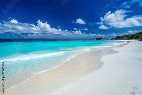 Stunning White Sand Beach and Turquoise Sea A 4K Tropical Paradise